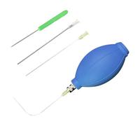 Cpolebev Easy Egg Blower Strumenti per Uova Vuote Pompa per Uova con Un Foro e Trapano Forniture per La Produzione di Uova di Pasqua Kit per Decorare Le Uova Ucraine Blu