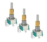 Cpolebev EC11EBB24C03 Encoder Doppio Asse 30 Numero di Posizionamento 15 Punti di Impulso Maniglia 25 mm + Interruttore Encoder Doppio Asse In Metallo Encoder Asse 3 Pezzi