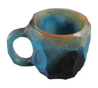 Cpolebev Elegante Tazza da Caffè In Geode - Tazza da Caffè In Minerale, Tazza In Pietra di Quarzo, Ideale per Bevande Calde A