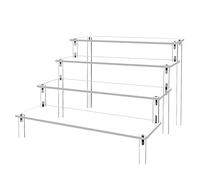 Cpolebev Espositore in Acrilico a 4 Livelli Espositore Trasparente Riser Rack Supporto per Cupcake Decorazioni e Organizer per Desktop