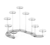 Cpolebev Espositore per Gioielli per Trucco Cupcakes in Acrilico Trasformabile A 9 Livelli