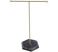 Cpolebev Espositore per Gioielli Supporto per Collana Supporto per Gioielli da Tavolo nel Metallo Placcato con Barra Un T Torre per Gioielli da Esposizione Appesi A