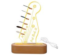Cpolebev Espositore per Plettri per Chitarra, Supporto Luminoso per Plettri, per Basso Elettrico Acustico, Ukulele, Violino, Base Ovale