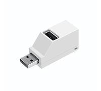 Cpolebev Estensore Adattatore HUB USB 2.0 Mini Splitter Box 3 Porte per PC Portatile Telefono Cellulare Lettore di Dischi U Ad Alta Velocità,White