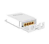 Cpolebev Estensore Gigabit Poe da Esterno A 3 Porte Ripetitore Poe 1 in 3 Uscite con Alimentazione Impermeabile e Trasmissione Dati A 1000 Mbps Durevole Facile da Installare Facile da Usare