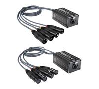 Cpolebev Extender Ethernet XLR/Femmina Snake Ethercon RJ45 Cat5/Cat6 A 4 Canali per Palco dal (1 Paio) Nero