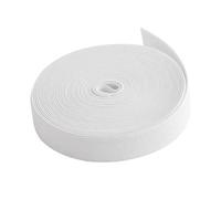 Cpolebev Fascia per Cucire Bianca 40M Bobina Lavorata A Maglia da 3/4 Pollici Materiale della Cinghia Ad Alta Elasticità Elasticizzato Pesante per Lavori di Cucito Facile Installazio