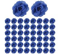 Cpolebev Fiori Artificiali Capolini in Seta Rosa, 50 Pezzi per, Vestiti, Decorazione per Album, Decorazioni per Matrimoni (Blu Scuro)