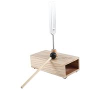 Cpolebev Forcella di Sintonizzazione A 442Hz, Scatola di Risonanza A Forcella di Sintonizzazione Chakra In Legno + Lega di Alluminio per Terapia del Suono, Yoga, Meditazione