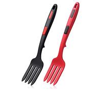 Cpolebev Forchetta Flessibile nel Silicone, Forchetta da Cucina Resistente al Strumenti Forchetta da Cucina Lavabile nel Lavastoviglie Forchetta da Cucina Antiaderente per Miscela