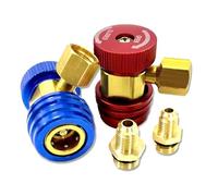 Cpolebev Freon R134A Auto Auto Attacco Rapido Connettore Adattatori In Aria Condizionata Refrigerante Manometro Regolabile