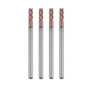 Cpolebev Fresa un Candela nel Metallo Duro Integrale 3Mm Fresa un Candela D3X8XD4X50L un 4 Scanalature Fresa un Profilo Frontale