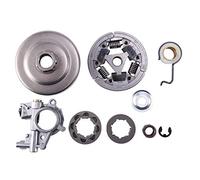 Cpolebev Frizione 3/8 Pollici 8T 7T Kit Cerchio Pignone per MS361 MS 361 Pompa Olio Motosega un Vite Fine 1128007 1000,1128 160