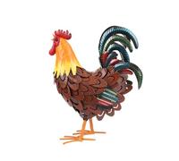 Cpolebev Gallo in Metallo, Decorazione per Cortile, Decorazione per Pollo, Scultura di Pollo per Decorazioni da Giardino e Ornamenti da Prato