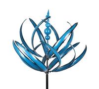 Cpolebev Girandola A in Metallo Mulino A 3D Alimentato dal Scultura Cinetica Prato in Metallo Girandole Solari Decorazione per Cortile e Giardino, B Durevole Facile da Usare