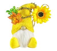 Cpolebev Gnomo Girasole Peluche, Gnomi Estate Girasole Ornamenti Festivi, Regalo Fatto A Mano Scaffale Decorazioni per Vassoi A più Livelli Durevole Facile Installazione B