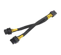 Cpolebev GPU PCIe 8 Pin Femmina un Doppio 2X 8 Pin (6 + 2) Adattatore di Alimentazione PCI Express di Prolunga Intrecciato un Y, 20 Cm