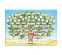 Cpolebev Grafico 'Albero Genealogico da Compilare - Grafico Genealogico Vuoto Grafico Genealogico Compilabile di 6 Generazioni Forniture Genealogiche