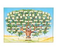 Cpolebev Grafico 'Albero Genealogico da Compilare nel Poster Genealogico di 6 Generazioni Grafico di Ascendenza Compilabile Vuoto, B