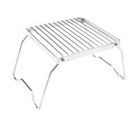 Cpolebev Griglia da Pieghevole Griglia da Portatile in Acciaio Inossidabile Griglia per Fornello A Gas Supporto per Stufa A Legna per Esterni Griglia per Barbecue Resistente