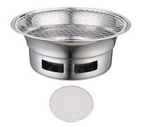 Cpolebev Griglia per Barbecue All'Aperto Rotonda Fumo In Acciaio Inossidabile Griglia per Barbecue Commerciale Griglia per Barbecue A