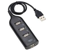 Cpolebev Hub USB 2.0 Multi-USB Hub Ad Alta velocità Splitter Adattatore Hub USB Un 4 Porte per Ricevitore Portatile Accessori per Computer Nero