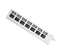 Cpolebev Hub USB 2.0 Splitter USB Adattatore Multi Hub USB Diverse Porte Adattatore di Alimentazione con Switch Accessori per PC Laptop,Bianca