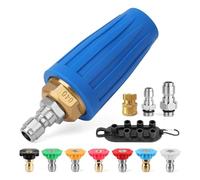 Cpolebev Idropulitrice con Ugello Turbo, Ugelli Rotanti per Idropulitrice da 4000 PSI (5000 PSI) con Connessione Rapida da 1/4 Pollici e 3/8 Pollici, 4,0 GPM Facile da Usare