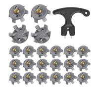 Cpolebev Il Set di Punte da Golf Include 30 Tacchetti da Golf di Ricambio, Chiave per Tacchette da Golf, Vite Filettata in Metallo, Punta da Golf da 6 mm di Diametro
