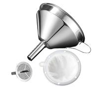 Cpolebev Imbuto da Cucina In Acciaio Inossidabile 304 da 5,1 Pollici con Filtro per Alimenti da 200 Mesh per Trasferire Liquidi, Olio e Rendere Durevole la Marmellata