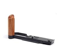 Cpolebev Impugnatura Un Staffa Laterale nel Legno con Piastra Un L Un Sgancio Rapido per Accessori per Treppiede per Fotocamera Digitale ZFC Nero