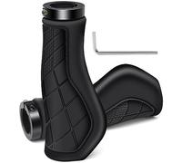 Cpolebev Impugnature per Bicicletta Impugnature Ergonomiche Impugnature per Manubrio in Gomma Antiscivolo, Impugnature per Manubrio per Bicicletta per Bici Elettrica da 22,2 mm Nere