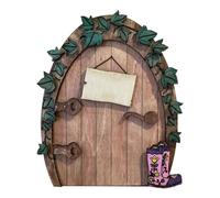 Cpolebev In Legno Mini Porta Fai-da-Te Cancello da Decorazione per Porta Giardino Cortile Decor Fata Elfo Porta Ornamento Artigianale 2 Durevole Facile Installazione