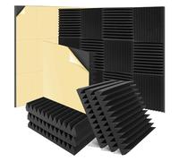 Cpolebev In Schiuma Fonoassorbente da 6 Pezzi Pannello Acustico 2 X 12 X 12 Pollici Murali Autoadesivi Fonoassorbenti In Schiuma Acustica A Cuneo Ad Alta Densità