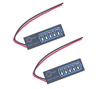 Cpolebev Indicatore del Livello della Batteria da 2 Pezzi Misuratore di capacità della Batteria al Litio Ternario al Litio Fosfato al