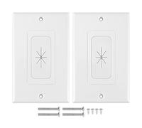 Cpolebev Inserto Passacavo un Parete nel Gomma Flessibile da 2 Pezzi con Piastra un Parete Decorativa, Piastra Passante un 1 Banda per Cavi un Bassa Tensione