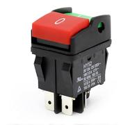 Cpolebev Interruttori A Pulsante Elettrici Industriali, Pulsante HY52 per Interruttore di Dispositivi Meccanici 4 Pin con Luce 125/250 V Facile da Installare Facile da Usare