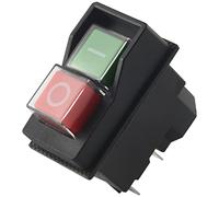 Cpolebev Interruttori un Pulsante Elettromagnetici Impermeabili 5 Pin KJD17 Interruttori di Sicurezza per Utensili Elettrici con Avviamento Magnetico un Bobina 220-240V
