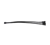 Cpolebev Intrecciato da 1 un 2 Vie Splitter un Y Pin un 3/4 Pin PWM Connettore Ventola Computer PC Adattatore Prolunga Ventola