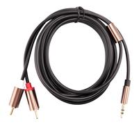 Cpolebev Jack da 3,5 mm a 2 audio AUX divisore stereo da 3,5 mm a 2 Speaker Cable 1m