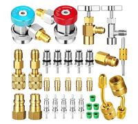 Cpolebev Kit Adattatore Rapido AC R134A, Valvola Rubinetto Serbatoio R134a da R134a A R22/410a per di Refrigerazione 'Aria Condizionata