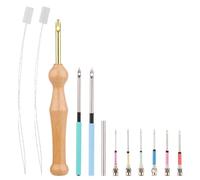 Cpolebev Kit Ago per Punch, Kit Ago Regolabile per Punch da Ricamo Kit Ago per Punch per Cuciture con Filo da Ricamo Principiante Durevole
