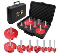 Cpolebev Kit Alesatore per Tubi In PVC da 8 Pezzi, Salvaraccordi In PVC, Salvapresa In PVC, Adatto per Trapano Standard da 1/2 Pollice Strumento Alesatore per Tubi In PVC Facile da Usare