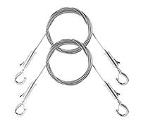 Cpolebev Kit di 2 Fili Regolabili per Appendere Quadri - Hardware per Impieghi Gravosi, Cavi nel Acciaio Inossidabile da 1 M X 1,5 mm