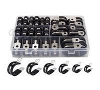 Cpolebev Kit di Assortimento di Fascette per Cavi Morsetto per Cavi Isolato Imbottito Morsetto per Tubi In Filo Automobilistico