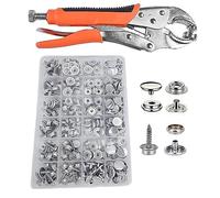 Cpolebev Kit di Chiusura A Scatto Pinze Regolabili + Set di Bottoni A Pressione con Set di Bottoni A Pressione per Tele, Teloni per Barche