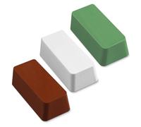Cpolebev Kit di Composto per Lucidatura per Lucidatura da 3 Pezzi, Lucidante per Metalli 12 Oz - Rosso Jewellers Rouge, Composto per Lucidatura per Acciaio Inossidabile Verde