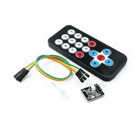 Cpolebev Kit di Controllo Remoto Wireless Ad Infrarossi HX1838 per Modulo Robot Telecomandato Come Mostrato, PCB+Plastica.