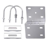 Cpolebev Kit di Montaggio su 'Antenna, Staffa di Montaggio su 'Antenna con Doppi Bulloni A U Morsetto Staffa A Ganascia A V per Supporto per 'Antenna Durevole e Facile Insta