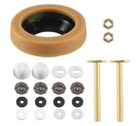 Cpolebev Kit di per WC per WC con Uscita Un Pavimento Installazione o Riposizionamento Include Bulloni per, Tappi per Bulloni, Flangia e Rondelle